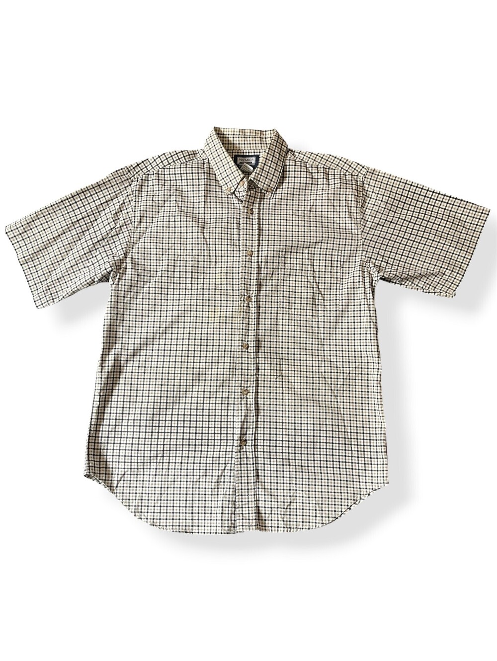 Vintage 90s Premier International Button-Up Short Sleeve Shirt Mens Large